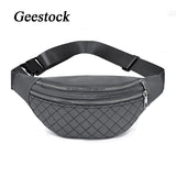 Geestock Waist Bags Women Men Fanny Pack Belt Pouch Crossbody Chest Bags