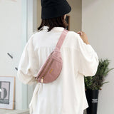 Geestock Women's Nylon Waist Bag Shoulder Crossbody Chest All-match Handbag