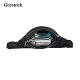 Geestock Waist Pack Bags Women Nylon Fanny Pack Casual Chest Bags Man Belt Pouch