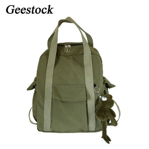 Geestock Women Backpack Girls Large Capacity Nylon School Bag Casual Travel