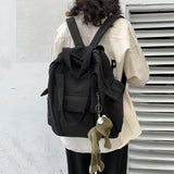 Geestock Women Backpack Girls Large Capacity Nylon School Bag Casual Travel