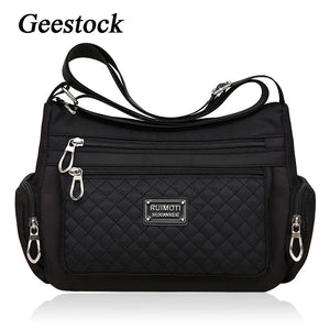 Geestock Women Nylon Waterproof Shoulder Bag Large Capacity Lady Handbag