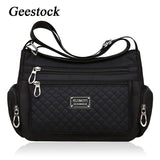 Geestock Women Nylon Waterproof Shoulder Bag Large Capacity Lady Handbag