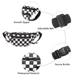 Geestock Plaid Hip Hop Waist Pack Women Belt Bags Chest Bag