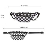 Geestock Plaid Hip Hop Waist Pack Women Belt Bags Chest Bag