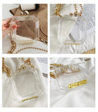 Acrylic Evening Clutch Bag Clear Wedding Chain Mini Shoulder Bag