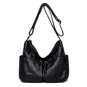 Soft Leather Handbags Large Capacity Tote Bags High Female Shoulder Bags