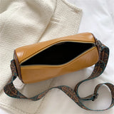 Women's PU Leather Pillow Bag Shoulder Messenger Bags Solid Female Handbags