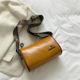 Women's PU Leather Pillow Bag Shoulder Messenger Bags Solid Female Handbags