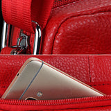 Cow Leather Casual Women Handbags Single Zipper Solid Messenger Bags