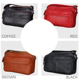 Cow Leather Casual Women Handbags Single Zipper Solid Messenger Bags