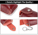 Cow Leather Car Keys Bag Mini Wallet Key Holder Pocket