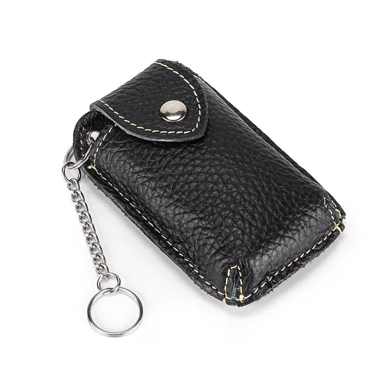 Cow Leather Car Keys Bag Mini Wallet Key Holder Pocket