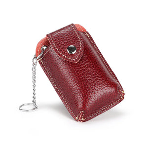 Cow Leather Car Keys Bag Mini Wallet Key Holder Pocket