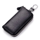 Cow Leather Key Bag Wallet 6 Key Rings