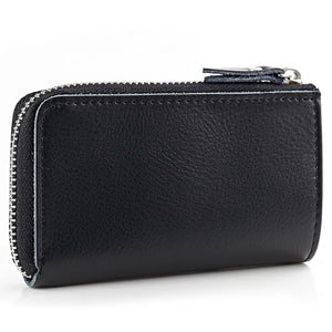 Cow Leather Car Key Bag Wallet 6 Key Rings