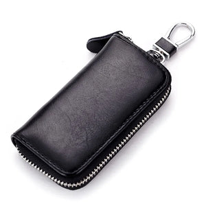 Cow Leather Key Bag Wallet Holder 6 Key Rings