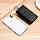 Cow Leather Key Wallet Buckle Multifunction Key Bag Holder