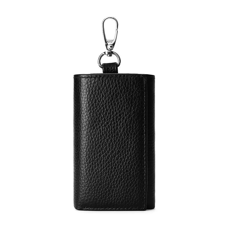 Cow Leather Key Wallet Buckle Multifunction Key Bag Holder
