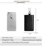 Cow Leather Key Wallet Buckle Multifunction Key Bag Holder