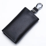 Cow Leather Key Wallets Buckle Multifunction Key Bag Holder