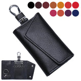 Cow Leather Key Wallets Buckle Multifunction Key Bag Holder