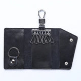 Cow Leather Key Wallets Buckle Multifunction Key Bag Holder