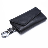 Cow Leather Key Wallets Buckle Multifunction Key Bag Holder
