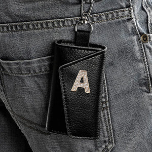 Cow Leather Key Wallet High Buckle Multifunction Key Bag Organizer