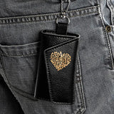 Cow Leather Key Wallet High Buckle Multifunction Key Bag Organizer