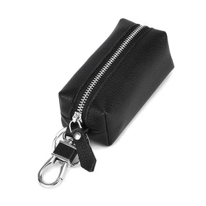 Genuine Leather Key Wallet Small Purse Zipper Key Chain Organizer Bag