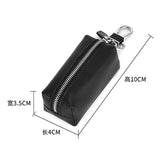 Genuine Leather Key Wallet Small Purse Zipper Key Chain Organizer Bag
