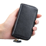 Cow Leather Men's Purse Car Key Wallets Women Housekeeper Holders