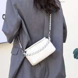 Cowhide Leather Small Bag Chain Strap Shoulder Bag Ladies Crossbody Bag