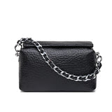 Cowhide Leather Small Bag Chain Strap Shoulder Bag Ladies Crossbody Bag