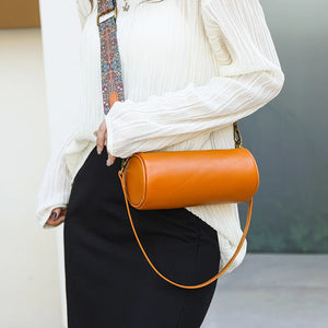 Cowhide Leather Retro Pillow Bag Shoulder Bag