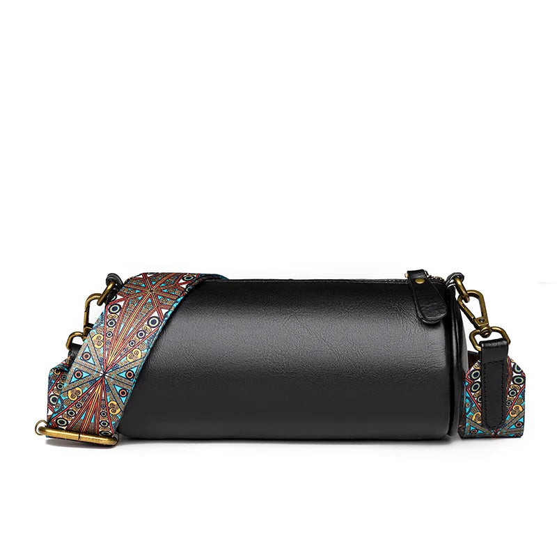 Cowhide Leather Retro Pillow Bag Shoulder Bag