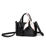 Vintage Small Handbags Cowhide Leather Ribbon Smiling Face Girls Shoulderbag