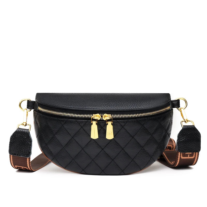 Vegetable Tanned Cow Leather Saddle Bag for Women