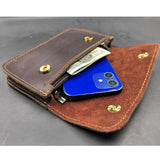 Men's Leather Waist Pack Fanny Pack for Travel