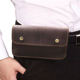 Men's Leather Waist Pack Fanny Pack for Travel