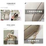 Small Leather Crossbody Bag for Women, 2 Zipper Casual Shoulder Messenger Handba