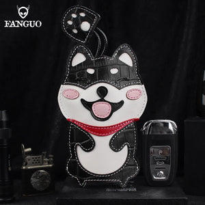 Leather Car Keys Holder Cover Organizer Pouch