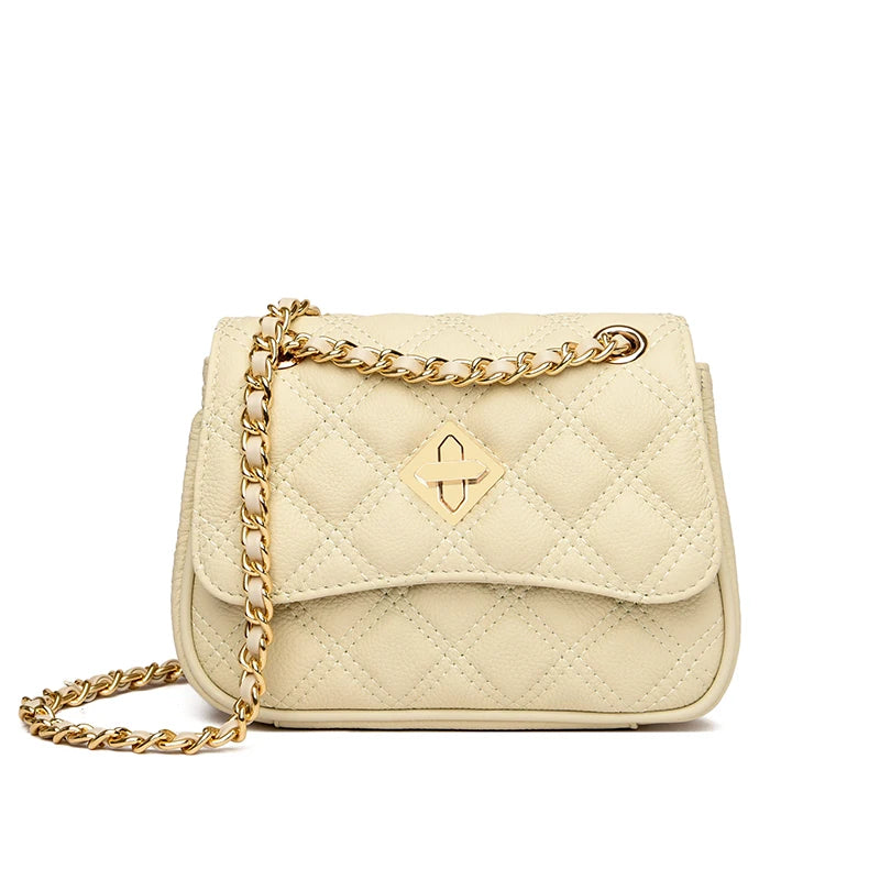 Small Leather Bag For Women - Natural Cowskin Ladies Handbag