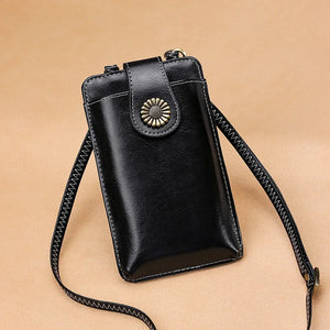 Women's Mini Leather Shoulder Bag Messenger Crossbody Phone Bag