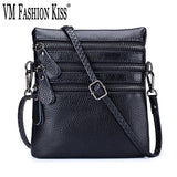 Women's Mini Shoulder Bag Multi-zip Pocket Purse and Handbags