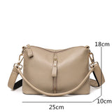 Women's Leather Crossbody Tote Bag Natural Cowskin