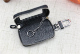 Cowhide Smart Key Holder with Transparent Window