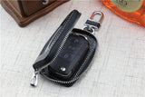 Cowhide Smart Key Holder with Transparent Window