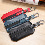 Leather Car Key Case Men Women Wallets Key Holder Housekeeper Keychain Cover